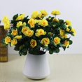 thumbnail image 2 of Zukuco 6 Bundles Artificial Azalea Faux Outdoor Flowers Plants, Fake Silk Camellia UV Resistant for Outside Porch Patio Balcony Garden Yard Home (Yellow), 2 of 6
