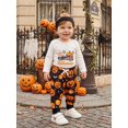 thumbnail image 3 of RUINIXCW Newborn Baby Boy Girl My First Halloween Outfit Infant Baby Fall Winter Clothes Pumpkin in Truck Print Long Sleeve Romper and Long Pants Hat Set, 3 of 9