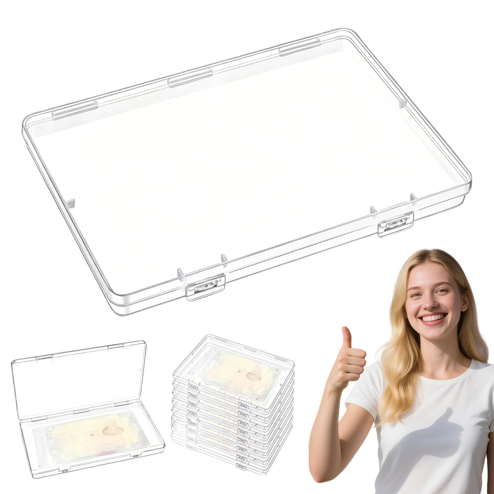 Clear Flat Breast Milk Freezer Storage Organizer, Space Saving Breastmilk Tray for Breastfeeding Bag Organization, Reusable Containers, 7.48*5.11*0.67 Inches (1 PC)