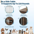 thumbnail image 5 of 2-in-1 Dog Crate End Table for Living Room, Farmhouse Style Heavy Duty Wooden Kennel Cabinet with Double Doors, Rustic Brown Furniture for Small to Medium Dogs, 5 of 8
