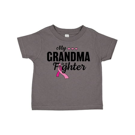 

Inktastic Breast Cancer Awareness My Grandma is a Fighter Gift Toddler Boy or Toddler Girl T-Shirt