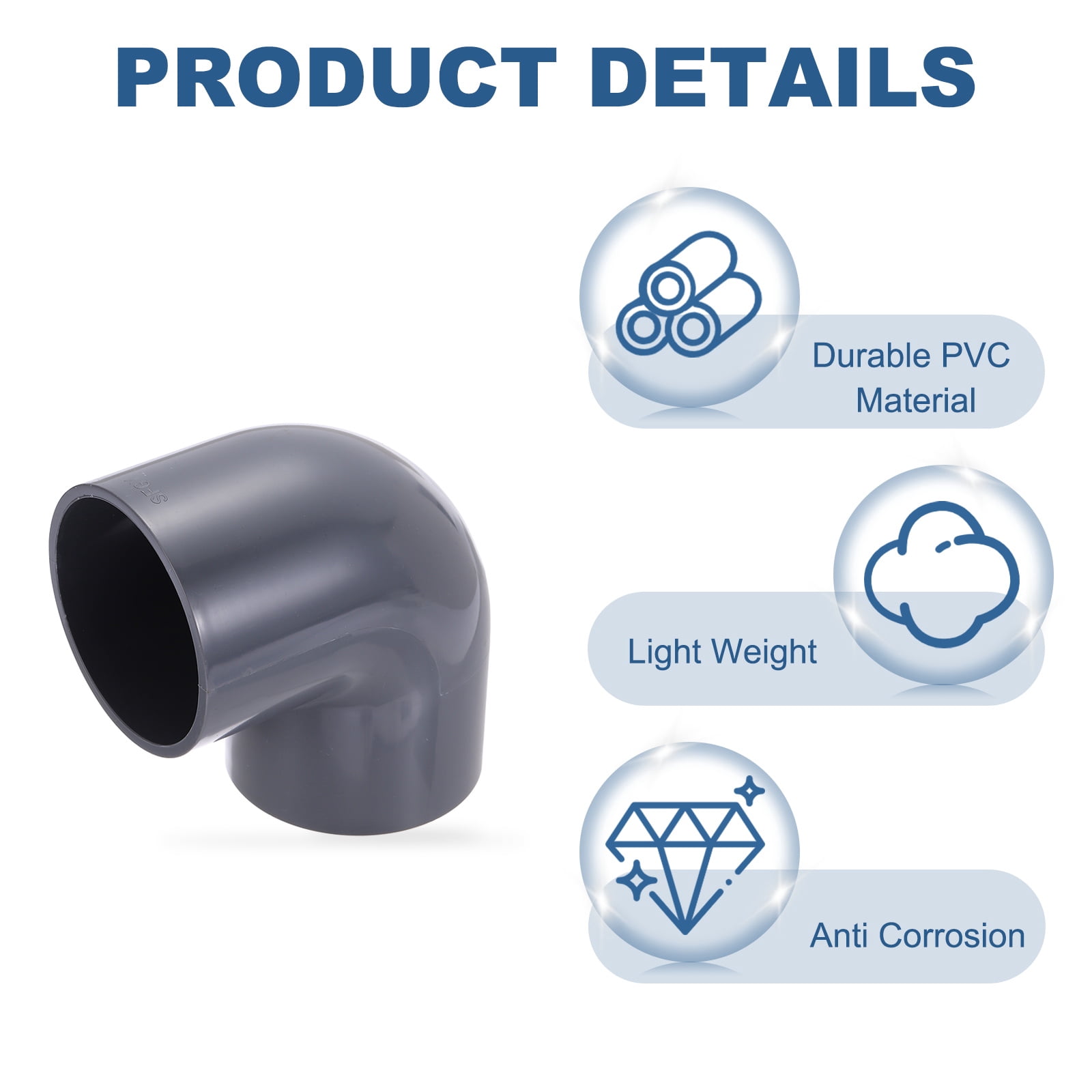 Uxcell Duct Connector, Plastic Dryer Hose Connector Pipe Fitting Adapter Coupling 4" Gray