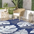 thumbnail image 5 of Danolapsi Large Outdoor Rug,8*12ft Waterproof Plastic Straw Rug, Modern Tropics Palm Leaves Camping Rug for Patio, Reversible Mat for Outside Patio RV Porch Deck Balcony, 5 of 8