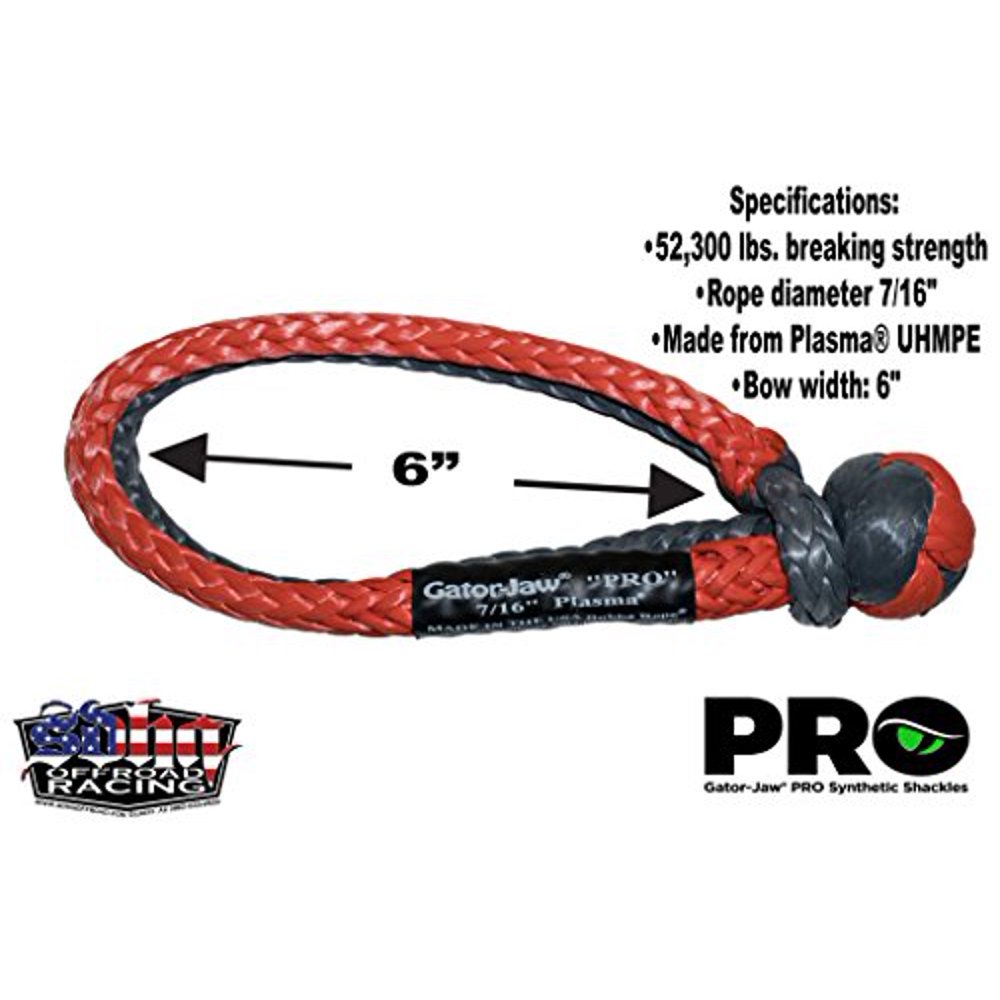 Bubba Rope GatorJaw Pro Synthetic Soft Shackle Made in The USA (52