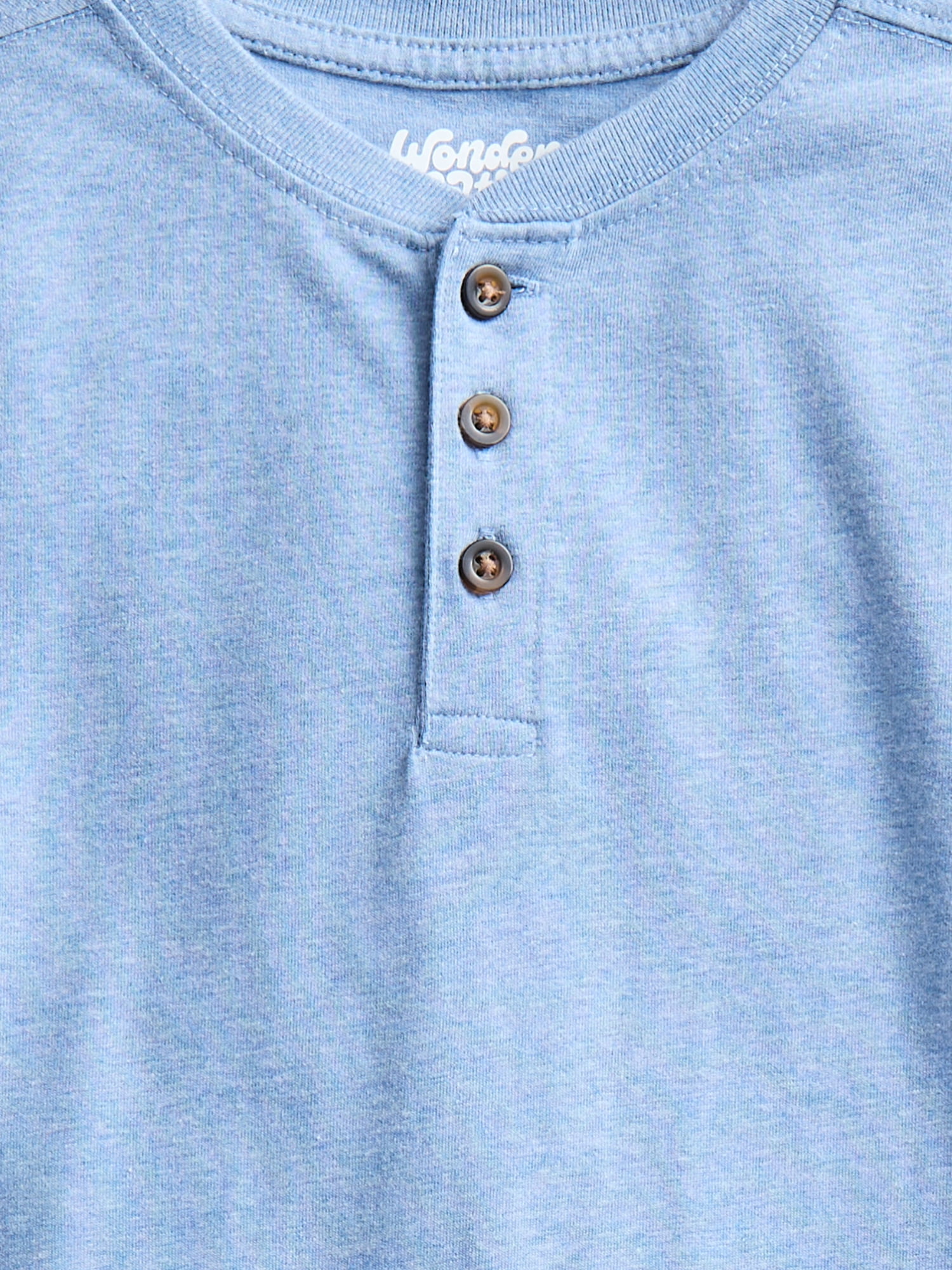 Wonder Nation Boys Henley Shirt with Long Sleeves, Sizes 4-18