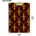 thumbnail image 3 of FMSHPON Fleur De Lis Flower Floral Print Clipboard Hardboard Wood Nursing Clip Board and Pull for Standard A4 Letter 13x9 inches, 3 of 8