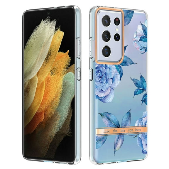 For Samsung Galaxy S21 Ultra 5G Flowers and Plants Series IMD TPU Phone Case For Samsung Galaxy S21 Ultra 5G