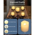 thumbnail image 3 of Velas Votivas SHYMERY Luz Blanca Cálida Parpadeante Realistas 12 Unidades, 3 of 6