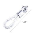 thumbnail image 2 of Xotic Tech 1 Piece Braided White Leather Strap Key Chain Ring Universal Fits Car Office Home Keys Fob Keychain Holder, 2 of 4