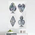 thumbnail image 1 of Grey Tapestry, Playing Cards Diamonds Hearts Clubs Spades Casino Theme Art Graphic Design, Fabric Wall Hanging Decor for Bedroom Living Room Dorm, 5 Sizes, Grey and White, by Ambesonne, 1 of 1