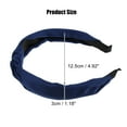 thumbnail image 2 of Unique Bargains Satin Knot Headband Hairband for Women 1.2 Inch Wide 1 Pcs Navy Blue, 2 of 7