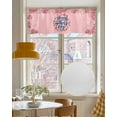 thumbnail image 4 of Pink Floral Linen Curtain Valance for Bedroom/Bathroom/Kitchen/Office/Living/Dining Room Window,Vintage Blossom Happy Mother's Day Pocket Topper Drapes Decorative Cafe Drapery Panel 42"x12", 4 of 6