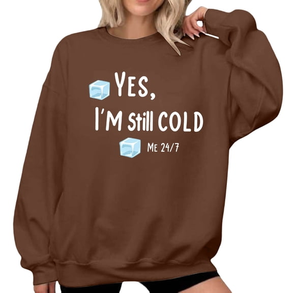 Jamsmile Women Sweatshirts Autumn Graphic Letters Print Sweatshirts Lightweight Comfort Oversized Crewneck Ladies Pullovers