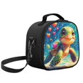 thumbnail image 2 of Jeiento Cute Sea Turtle Small Crossbody Lunch Bag for Kids Age 4-6 Kindergarten Boys Girls Lunchbox Tote School Meal Tote Kit, 2 of 6