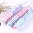 thumbnail image 4 of EXLEAF Straight & Curler Curling Mini Curling Brush for Short Hair Anti Scald Heated Round Brush Electric Hair Ceramic Hair Tool Dryers Long Lasting Instant Heat Up for All Hair Types, 4 of 7