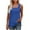 Blue, variant on Lenpel Women's Tank Tops Square Neck Side Split Eyelet Embroidered Sleeveless Summer Blouses Casual Tunic Shirts
