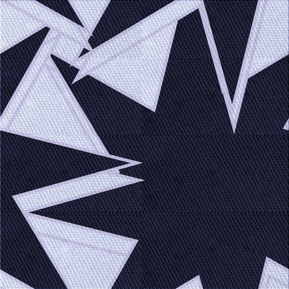 Ahgly Company Indoor Square Patterned Night Blue Area Rugs, 8' Square