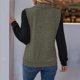 thumbnail image 4 of Blusa Holgada de Retazos con Cuello de Solapa y Botones de Larga con Bloques de Color para Mujer, Estilo Urbano Y2K Verde M, 4 of 6