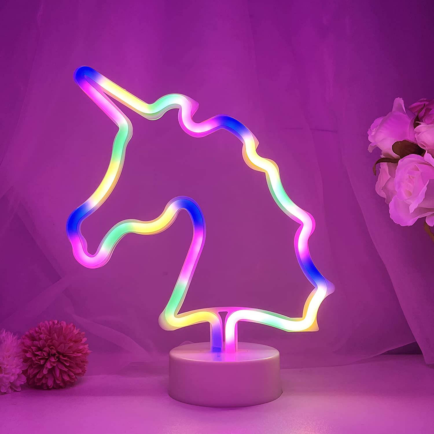 Enseigne Au Néon Licorne, Lampe De Chambre D'enfants