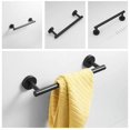 thumbnail image 4 of Accesorios de baño negro mate, portarrollos/soporte para toallas montado en la pared/gancho, 3 piezas, 4 of 5