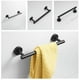 thumbnail image 4 of Accesorios de baño en negro mate, portarrollos de papel higiénico, toallero de pared y gancho, 3 piezas, 4 of 5