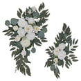 thumbnail image 2 of 2Pcs Artificial Wedding Arch White Flower Flowers Floral Decorations for Welcome, 2 of 9