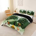 thumbnail image 3 of Castle Fairy Camping Scene Graphic Duvet Cover Set for Teens, "Happy Camping" Art Bedding Full for Bedroom, Green Brown,Black Reversible,3pcs,No Comforter, 3 of 6