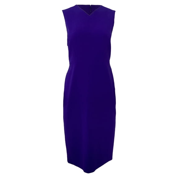 Pre-Owned Theory Sleeveless Knee-Length Dress in Purple Triacetate