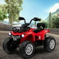 thumbnail image 2 of Costway 12V Kids Ride On ATV Electric 4-Wheeler Quad 2 Speeds with Mp3 & Headlights Red, 2 of 7