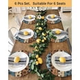 thumbnail image 4 of 13 Inch Round Placemats Set of 6, Blue Brown Non Slip Heat Insulation PP Table Mats, Rustic Farmhouse Dog Paw Vintage Washable Place Mats for Kitchen Dining Party Table Decor, 4 of 7