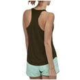 thumbnail image 4 of WCMZJ Womens Racerback Workout Tank Tops Scoop Neck Loose fit Sleeveless Tops Athletic Gym Shirts for Women Brown 2XL, 4 of 7