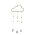 thumbnail image 4 of Adorno colgante de pared de madera con forma de nube nórdica y gota de lluvia 3, 4 of 7