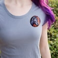 thumbnail image 2 of Black Horse Portrait Painting Indigo Night Pinback Button Pin, 2 of 5