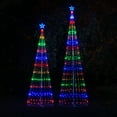 Wintergreen Lighting 9ft Multicolor Outdoor Christmas Light Show Cone