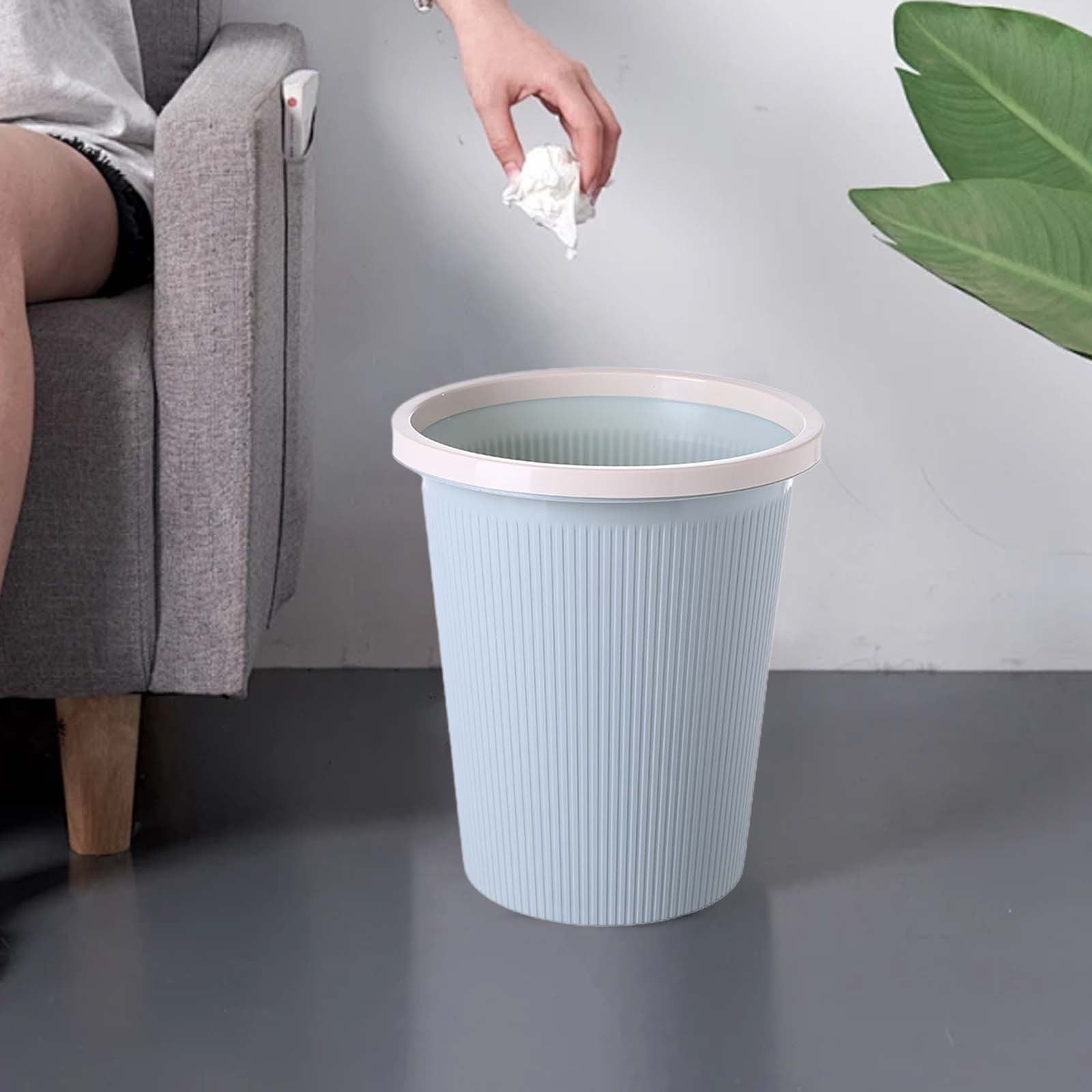 Utoimkio Multi-use Trash Can Household Round Toilet Bathroom Simple Lidless Garbage Can Multi-use Kitchen Waste Basket Home Essentials Kitchen Gadgets