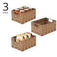 thumbnail image 2 of mDesign Woven Farmhouse Pantry Food Storage Bin Basket Box, 3 Pack - Brown Ombre, 2 of 9