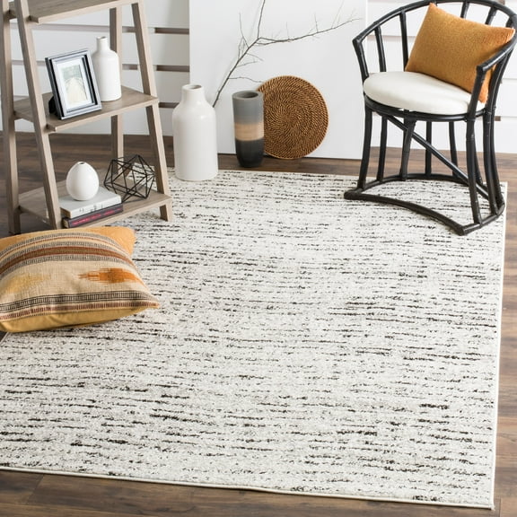 SAFAVIEH Adirondack Linnette Abstract Area Rug, Ivory/Silver, 4' x 6'