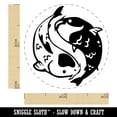 thumbnail image 2 of Yin and Yang Koi Fish Self-Inking Rubber Stamp Ink Stamper - Black Ink - Mini 1/2 Inch, 2 of 7