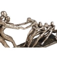 thumbnail image 4 of 13" x 8" Silver Polystone People Sculpture, by DecMode, 4 of 12