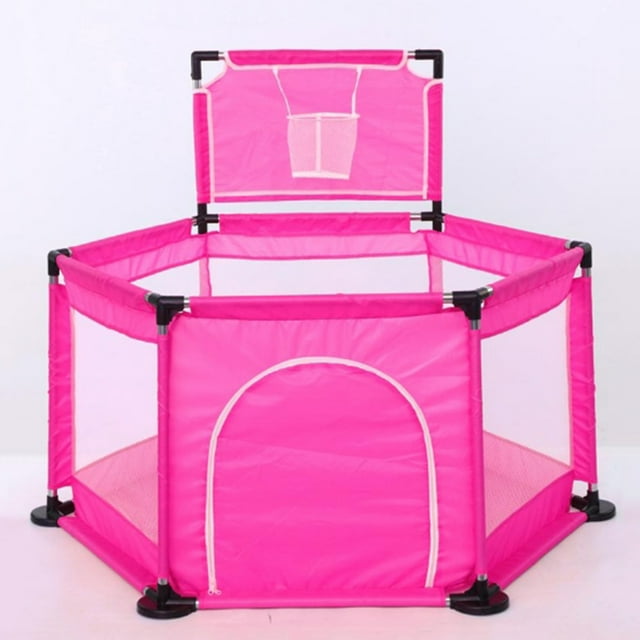 Baby Playpen Interactive Kids Play Playard Ocean Ball Safety Gate 6 Panel Fence (balls not Include)