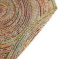 thumbnail image 6 of · REDEARTH · Jute Cotton Chindi Area Rug - 5' Round Rug, Handwoven, Non-Shedding, Soft & Durable – Multi Tones for Home Décor in Living Room, Dining Room, Bedroom, 6 of 7