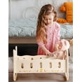 thumbnail image 2 of Robud Doll Crib,Wooden Baby Doll Cradle,Doll Bed,Doll Furniture Accessories,Doll Rocking Cradle with Bedding for 18 Inch Dolls, 2 of 7