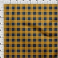 thumbnail image 3 of oneOone Viscose Jersey Navy Blue Fabric Gingham Check Diy Clothing Quilting Fabric Print Fabric By Yard 60 Inches Wide, 3 of 5