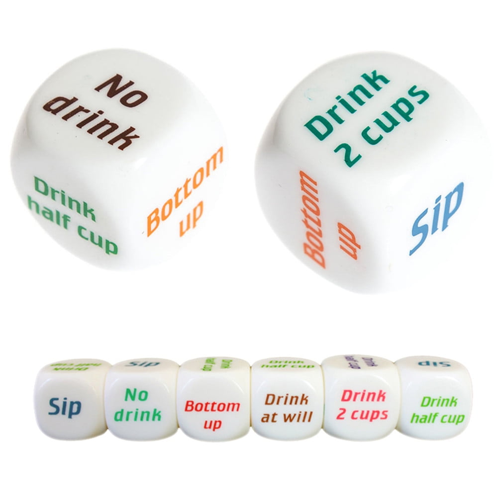 AIHOME 8PCS 2.5CM Drinking Wine Mora English Dice Games
