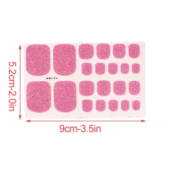 1 Set Color Street Nail Strips Toe Nails Nails Files Files Glittery Self-Adhesive Waterproof Universal Salon Supplies DIY Manicure Kit 65