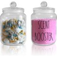 thumbnail image 5 of Laundry Room Organization Jars with Labels, Glass Containers for Laundry Detergent Laundry Powder, Farmhouse Laundry Pods Storage Organizers, Laundry Soap Dispenser, Scent Booster Holder (Clear), 5 of 5