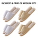 thumbnail image 2 of Pantuflas desechables biroris para invitados, punta abierta, 8 pares, 2 of 7