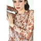 thumbnail image 4 of Blusa de mesh estampado vaca Roman Fashion /Juvenil, 1717 (Cafe) cafe M, 4 of 5