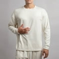 thumbnail image 1 of Blusas y camisas de manga larga y cuello redondo para hombre, color liso, deportivas, informales, de manga larga, sudadera gruesa con cuello redondo para gimnasio, uso diario, blusas versátiles a jueg, 1 of 9