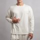 thumbnail image 1 of pstuiky camisas de manga larga para hombre, Sudadera deportiva informal de manga larga para hombre, color liso, con cuello redondo, gruesa, para gimnasio, uso diario, blusas versátiles a juego. xxl, 1 of 9